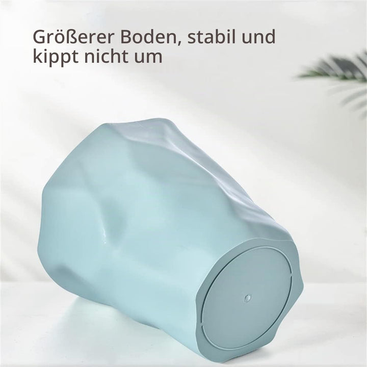 Ailler Papierkorb aus Kunststoff, für Büro und Schlafzimmer, unregelmässig, umweltfreundlich (weiss)