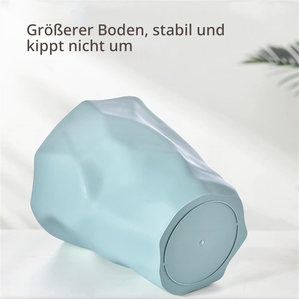 Ailler Papierkorb aus Kunststoff, für Büro und Schlafzimmer, unregelmässig, umweltfreundlich (Marine