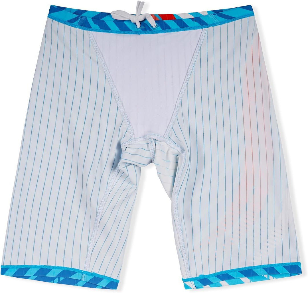 MY KILOMETRE Herren Jammers Lang Badehose Schwimmen Badeanzug Jammer Bedruckt Blau S, Bedruckt Blau