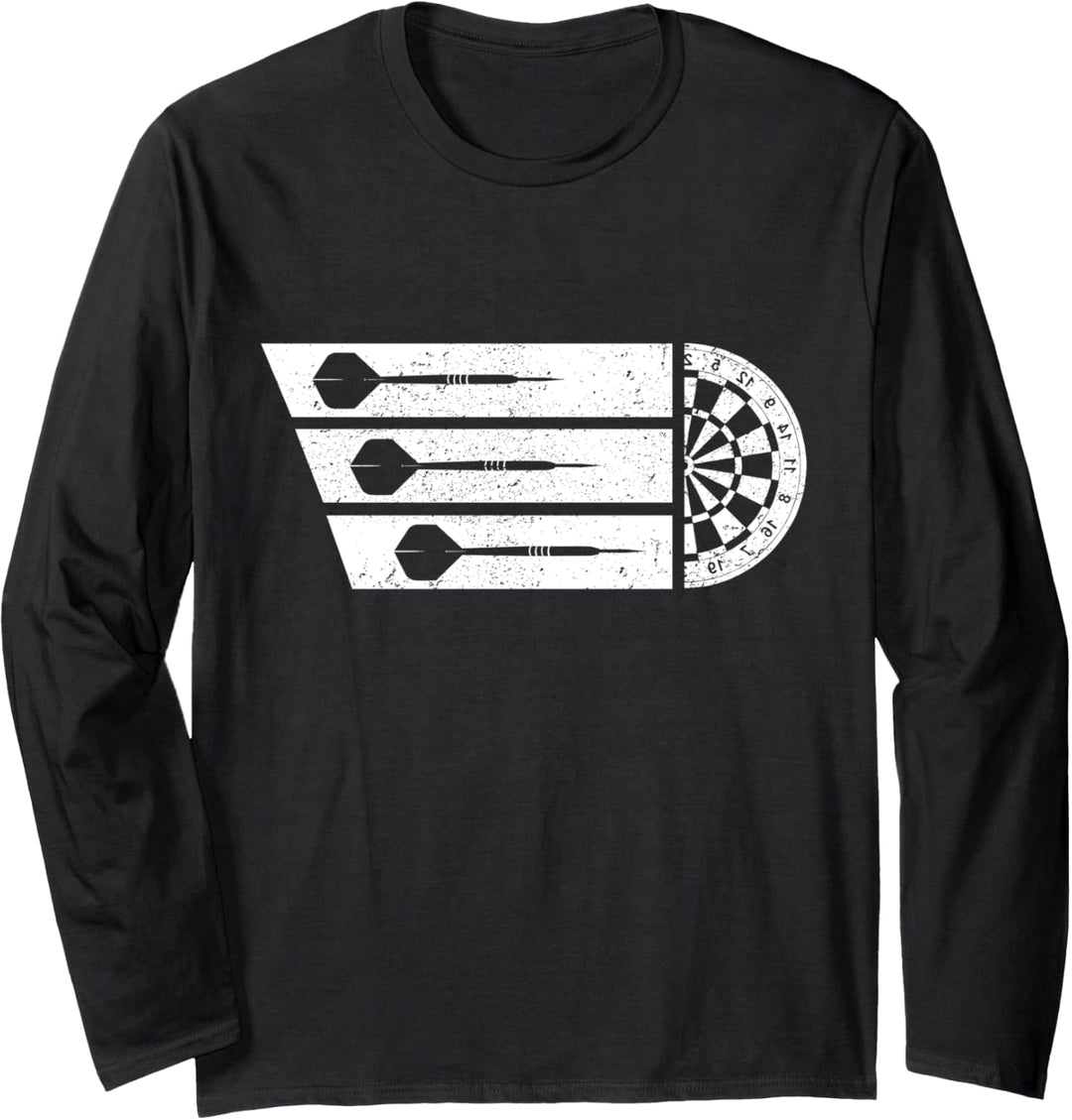 Dartspieler Grafik Design Darts Dartscheibe Langarmshirt