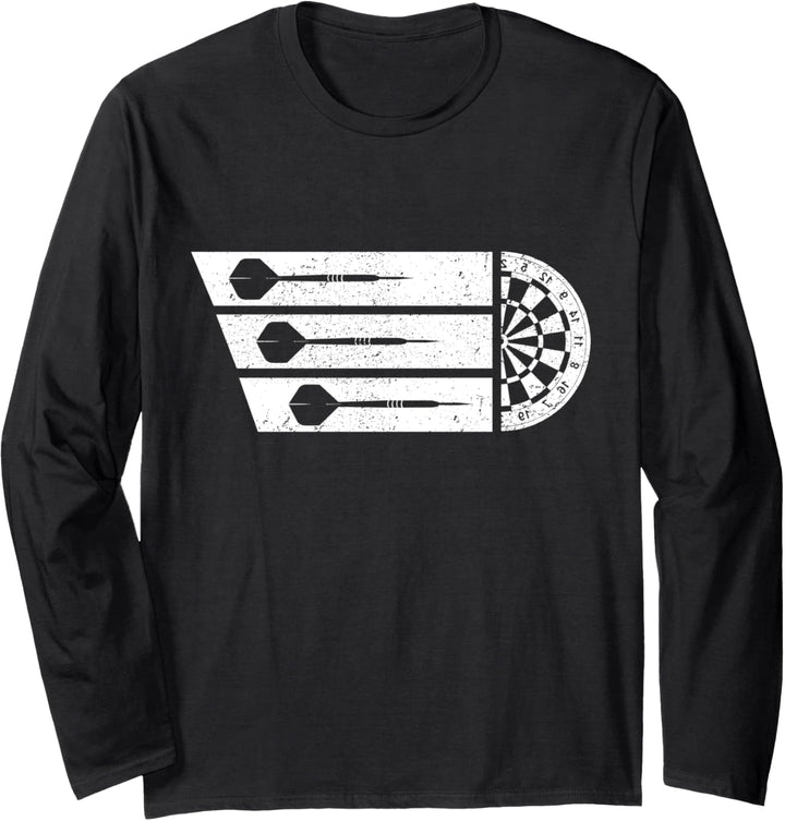 Dartspieler Grafik Design Darts Dartscheibe Langarmshirt