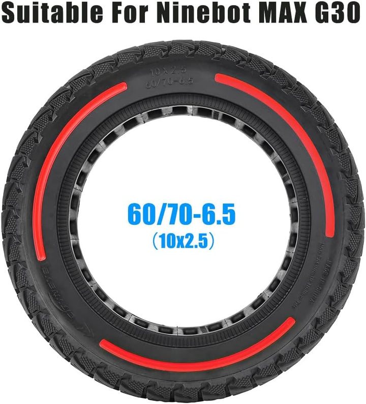 60/70-6,5 Vollgummireifen 10 Zoll Solide Reifen für Xiaomi 5/5 Pro/5 Max,für Ninebot Max G30/Max G30