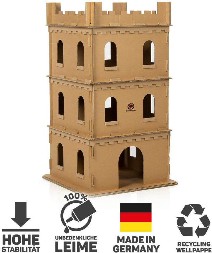 CanadianCat Company | Katzenburg XL aus Wellpappe für Katzen - das Spielhaus