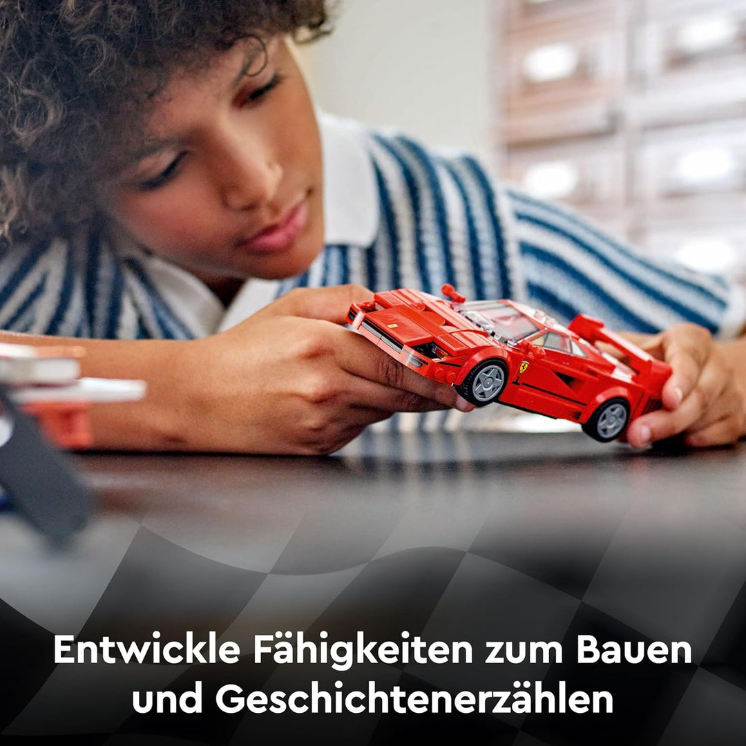 LEGO Speed Champions Ferrari F40 Supersportwagen, Spielset mit baubarem Spielzeugauto und Fahrer-Min
