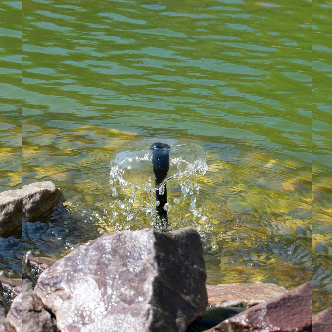 MAUK® SOLAR Panel FONTÄNE SPRINGBRUNNEN 300l/h 12V + SAUERSTOFFZUFUHR Fische I Teichpumpe Wasserpump