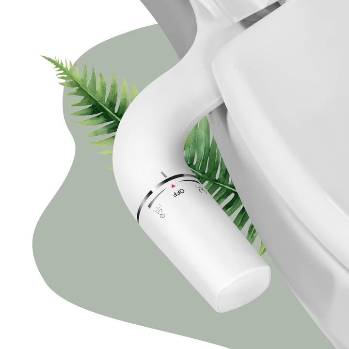 SAMODRA Ultradünnes, minimalistisches Bidet für Toilette mit nicht elektrischer Doppeldüse (Front- u