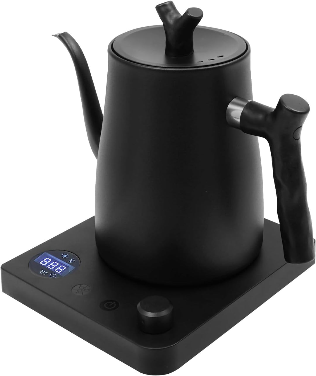 1000W Edelstahl Elektrischer Wasserkocher 1L Wasserkocher mit Schwanenhals Einstellbarer Temperatur