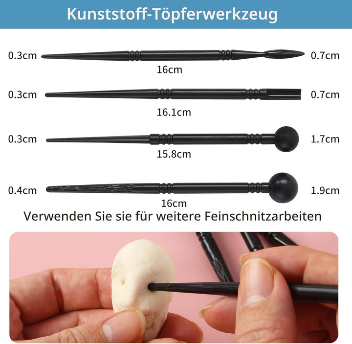 43er Stücke Töpferwerkzeug, Modellier-Werkzeug, Sculpting Werkzeug,Geeignet für Anfänger,Skulptur un