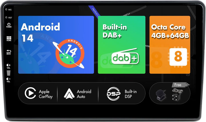 BXLIYER - Built-in DAB - Android 12 IPS Autoradio für FIAT Ducato/Citroen Jumper/Peugeot Boxer - Ein