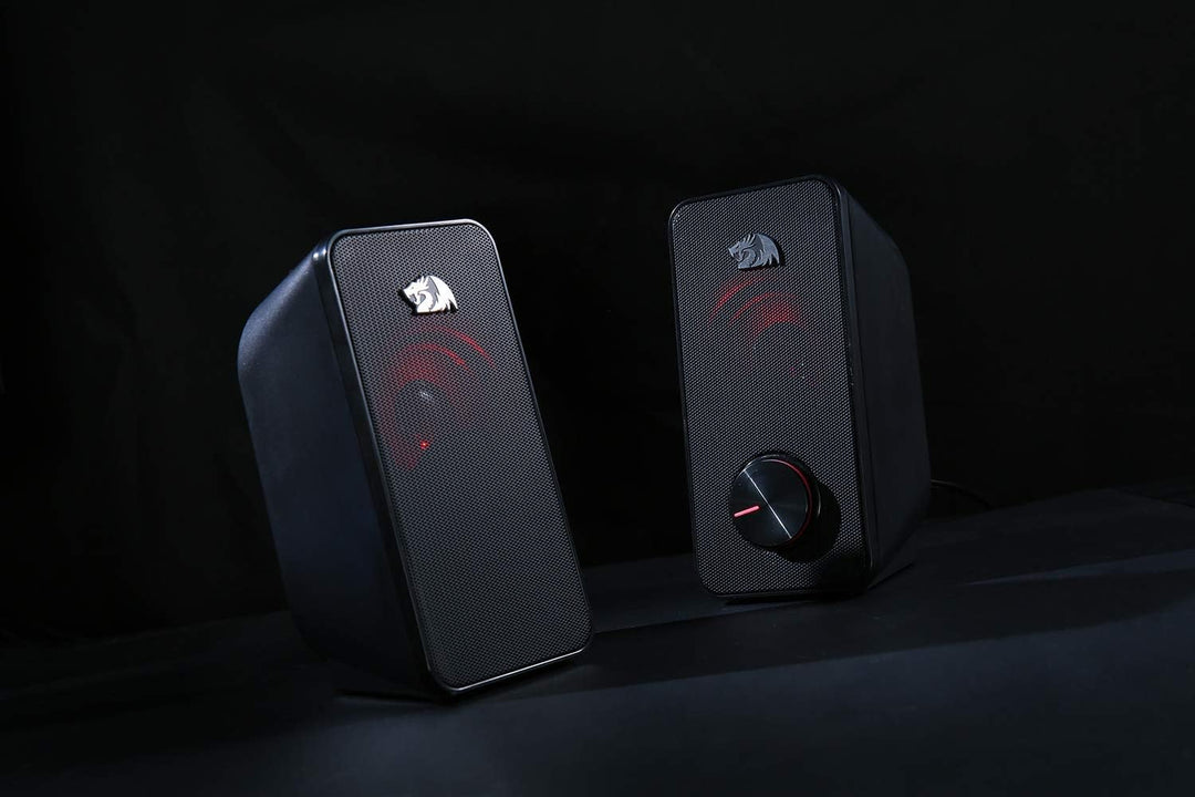 Redragon GS500 Stentor PC Gaming-Lautsprecher, 2.0-Kanal-Stereo-Desktop-Computerlautsprecher Mit Rot