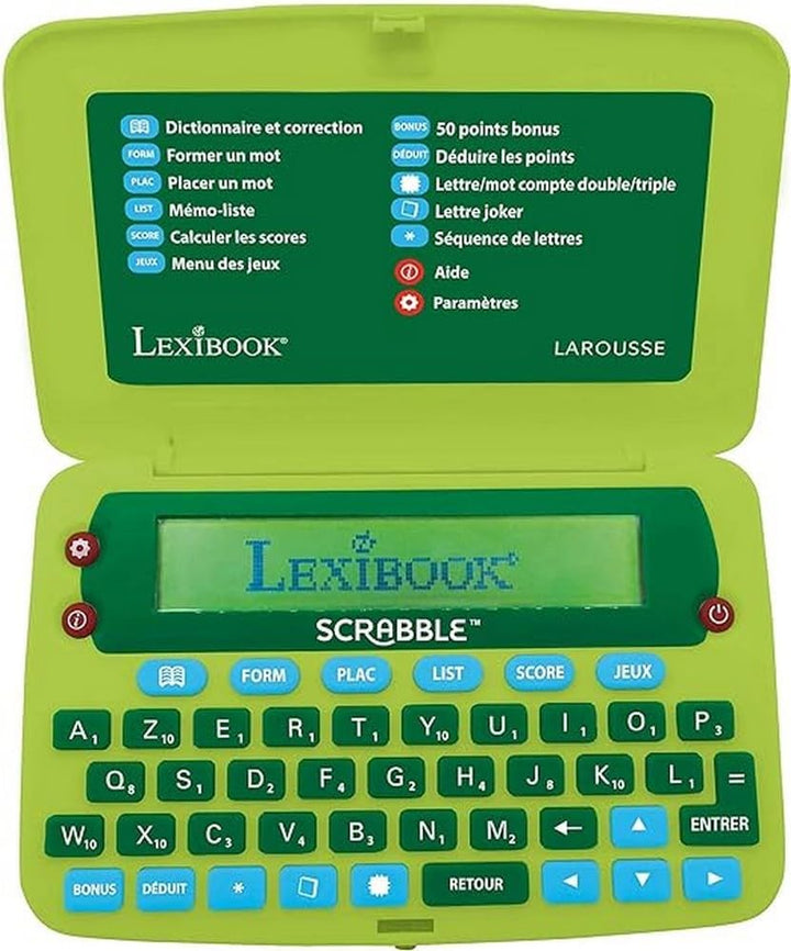 Lexibook -SCR8FR Scrabble ODS8 Electronic Dictionary Larousse FISF Ergonomic Format Large Buttons Ar