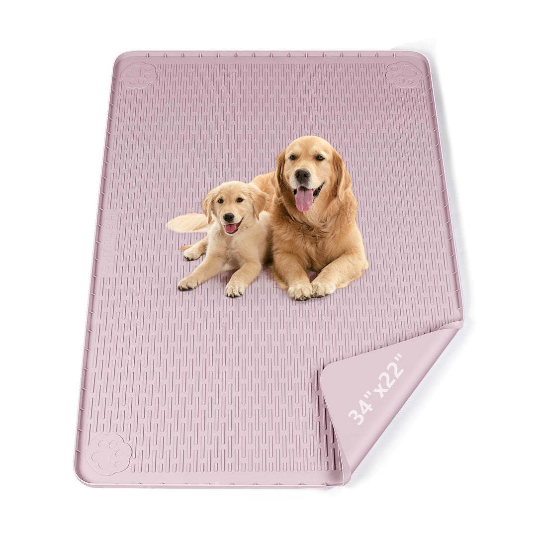 Hundetoilettenunterlagen, 86 x 56 cm grosse Wiederverwendbare Silikonmatte Hundetrainingspads, wasch
