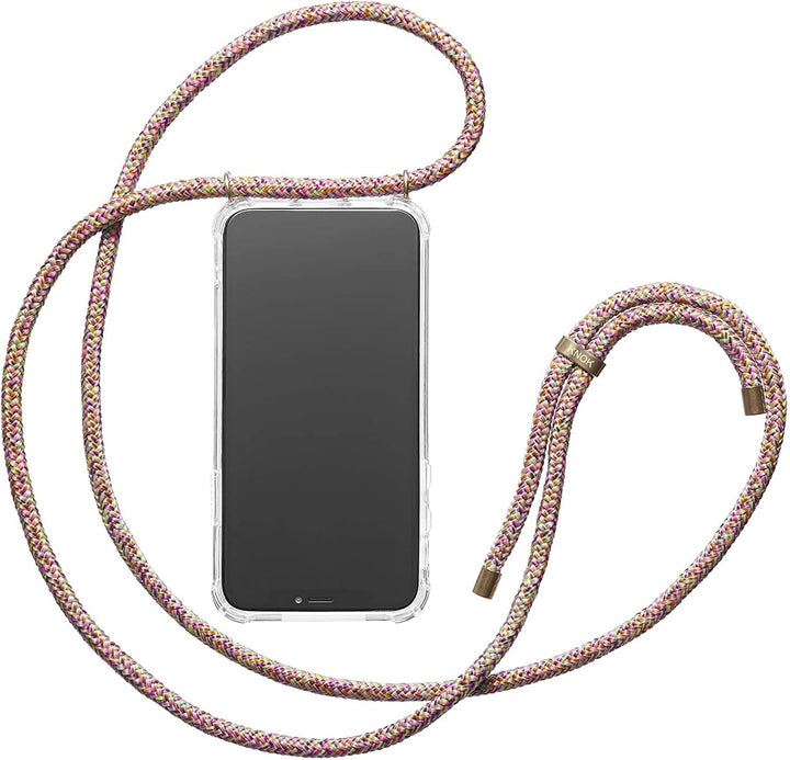 KNOK Premium Handykette für Apple iPhone 13 Pro, Unicorn, transparent | Silikonhülle mit fest verbun