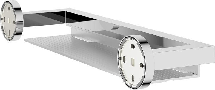 Keuco Duschablage aus Metall hochglanz-verchromt und Aluminium silber eloxiert, 11x40x6cm, Wandmonta