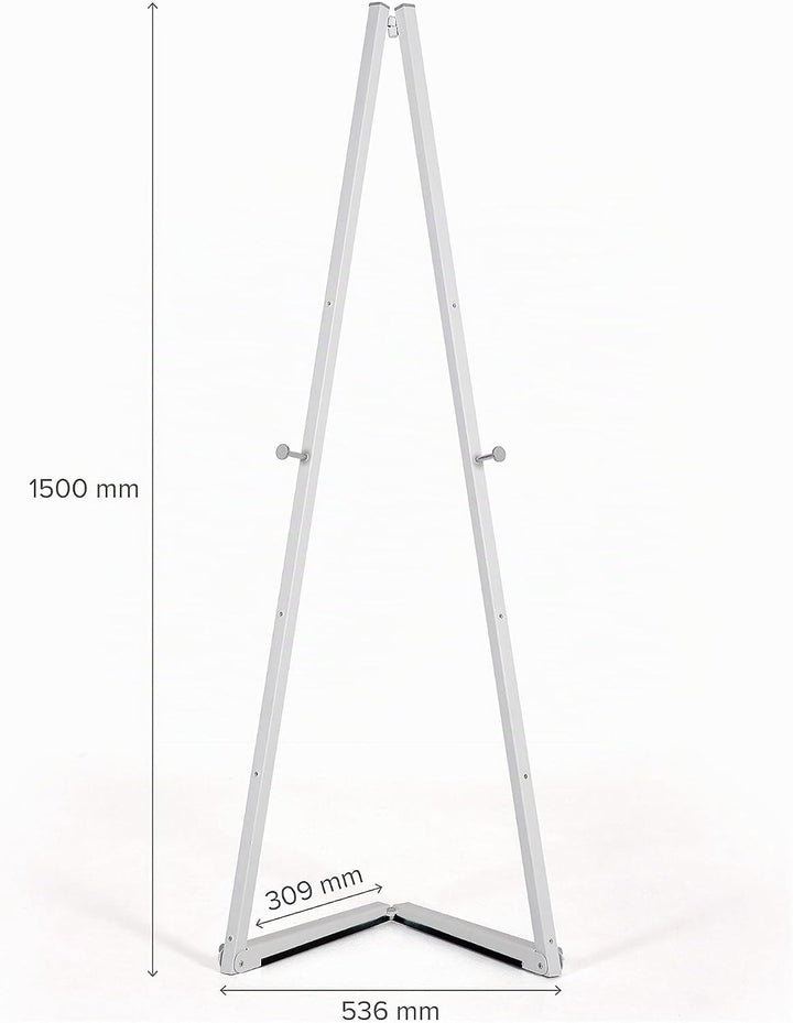 DISPLAY SALES Alu-Staffelei in Weiss für Rahmen bis 120 cm | Künstler-Malständer für Leinwand und At