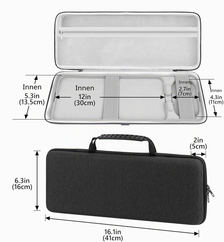 GEEKRIA Tastaturhülle, Hartschalen-Schutzhülle, Reisetasche, kompatibel mit Logitech MX Keys Mini Mi