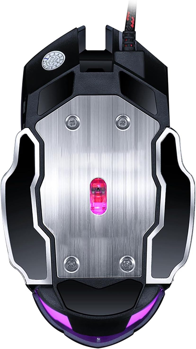 ✅ MOUSE GAMING RGB LED Programmierbare Präzises Metall verkabelt 6 Tasten ergonomisch beleuchtete La