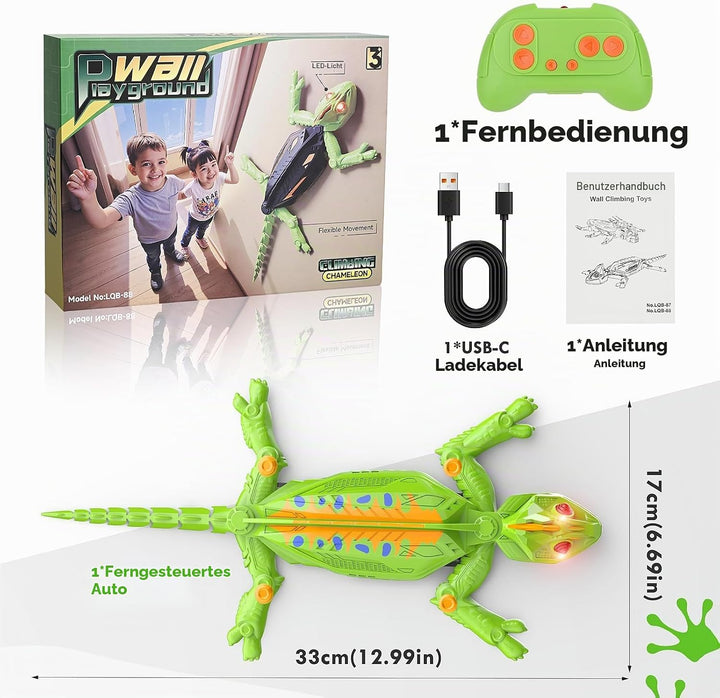 Wall Crawler Gecko, Ferngesteuerter Gecko, der an Wänden und Decken entlang krabbelt, Eidechse Robot