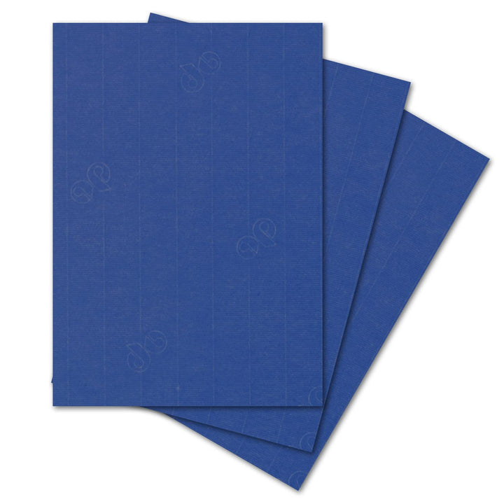 ARTOZ 50x Bastelpapier - Royalblau - DIN A4 297 x 210 mm - 220 Gramm pro m² - Edle Egoutteur-Rippung