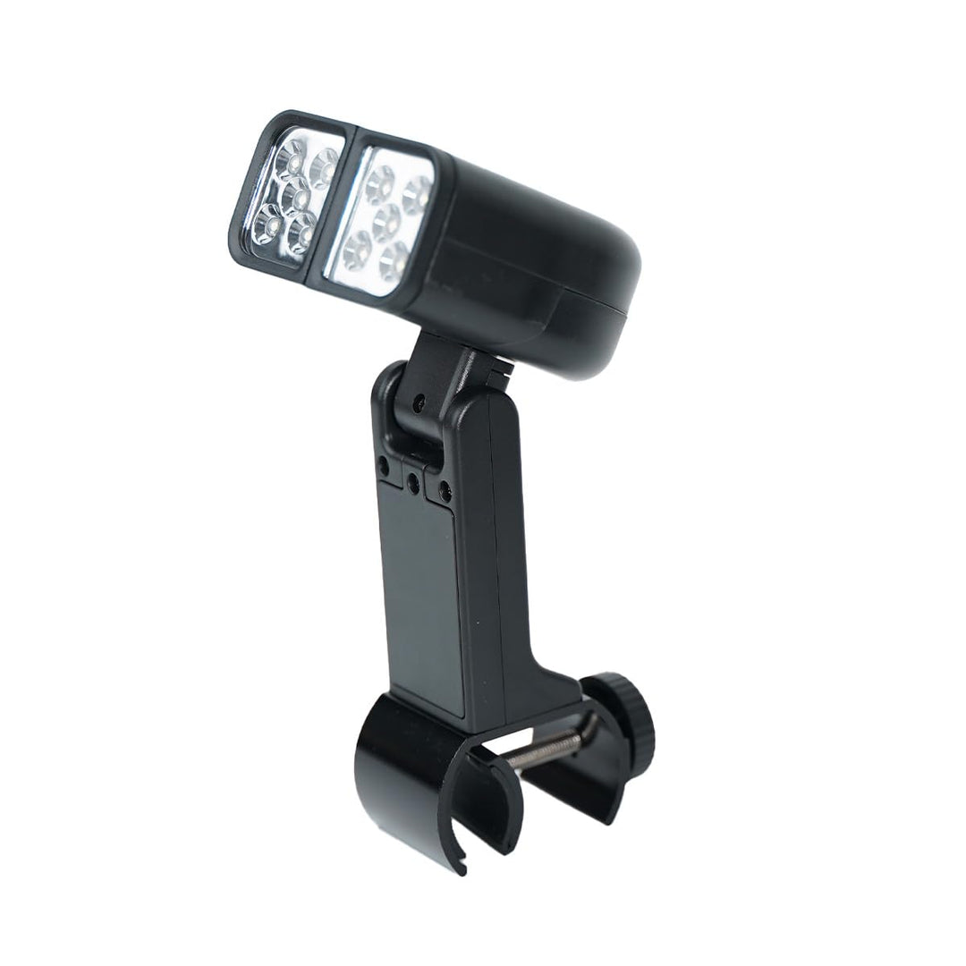 SANTOS universal BBQ Grilllampe - Grillflächenbeleuchtung - 2 separat schwenkbare LED Leuchtköpfe -