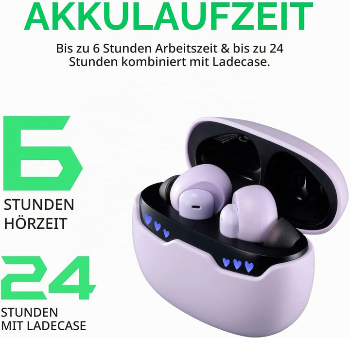 Black Shark Wireless Earbuds with Charging Case, Bluetooth 5.1 Kopfhörer mit Mikrofon für iPhone/And