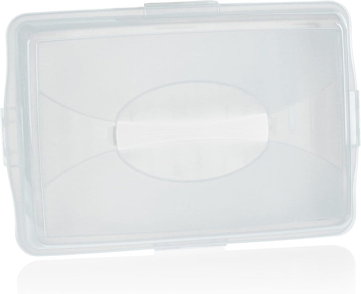 com-four® Kuchenbehälter - Transportbox für Kuchen und Lebensmittel - Aufbewahrungsbehälter mit Deck