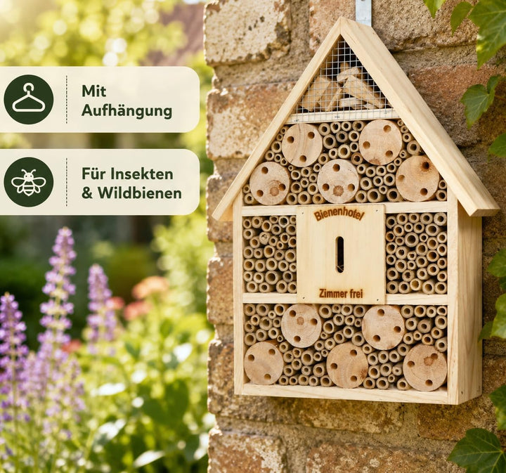 CULT at home Insektenhotel und Nistkasten Höhe 38 cm - Schmetterlingshaus Marienkäferhotel Bienenhot