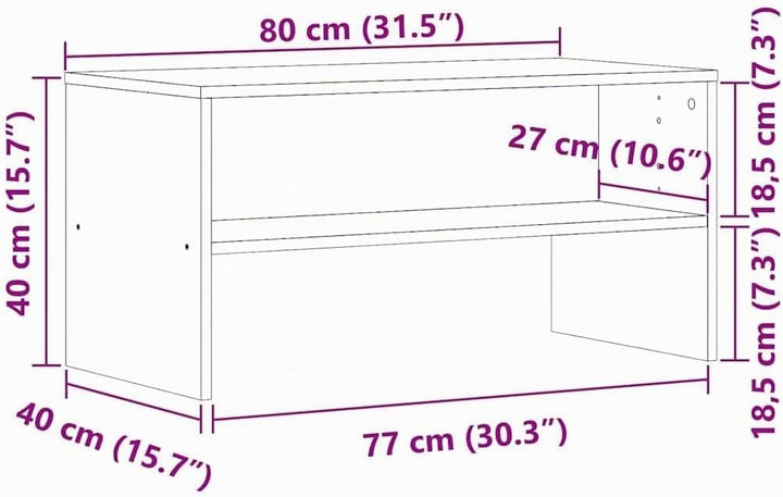 vidaXL TV-Schrank Altholz-Optik 80x40x40 cm Holzwerkstoff, TV-Möbel, TV-Board, TV-Sideboard, TV-Stän