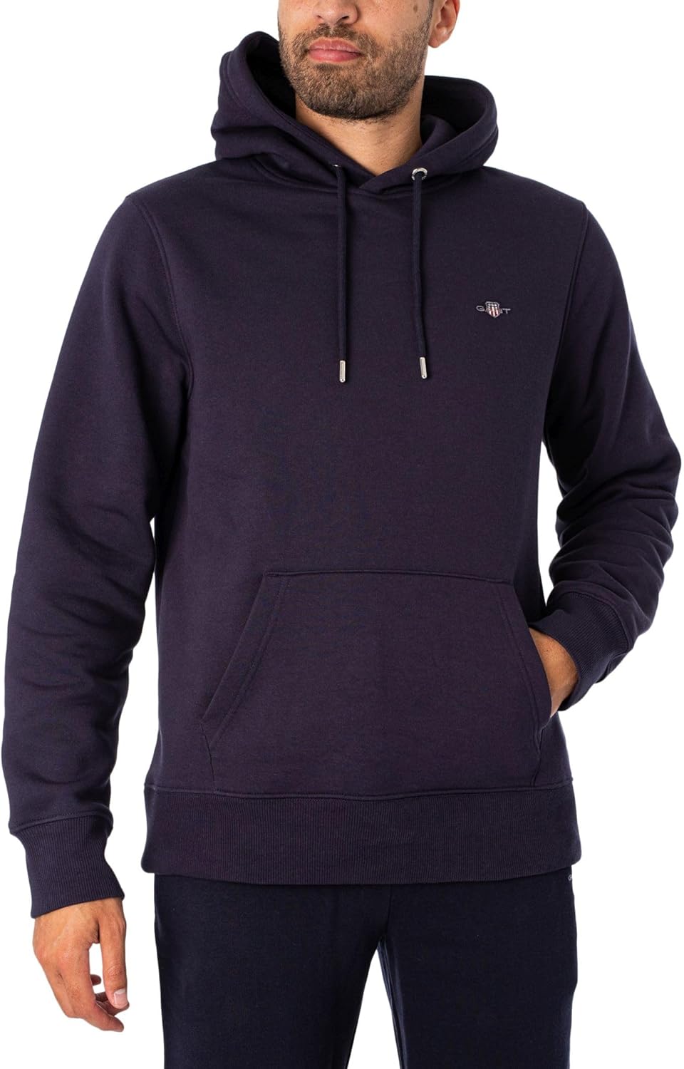 GANT Herren Logo Kapuzenpullover XS Evening Blue, XS Evening Blue