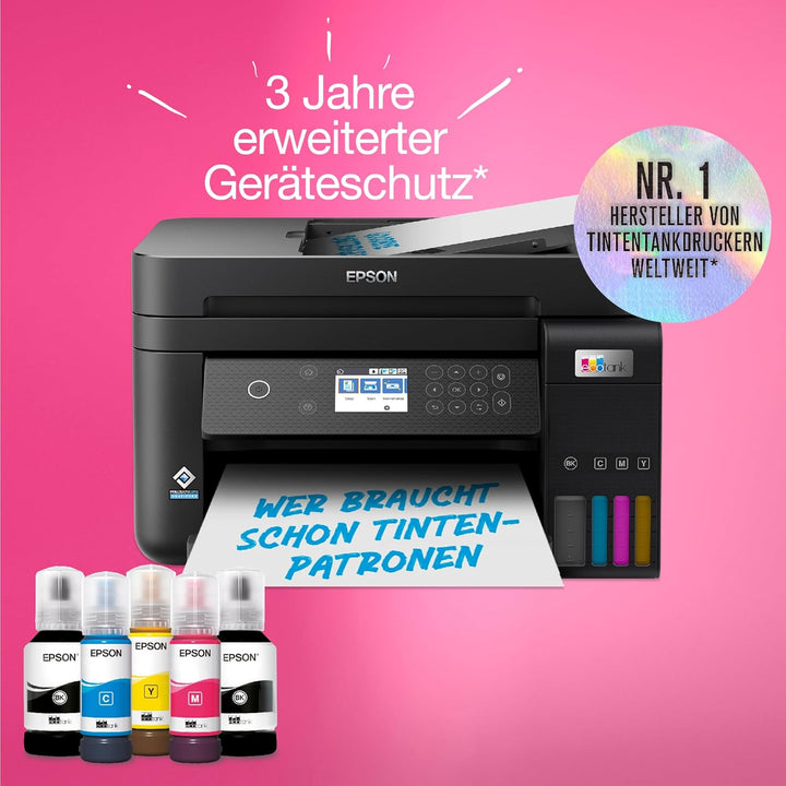 EcoTank ET-3850 A4-Multifunktions-Wi-Fi-Tintentankdrucker, mit einem im Lieferumfang enthaltenen Vor