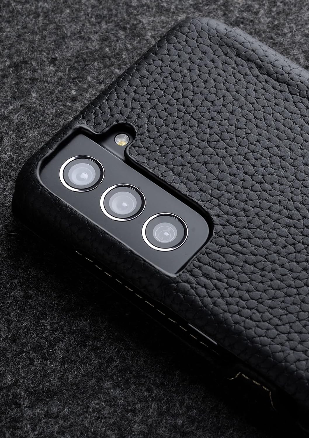 STILGUT Book Case kompatibel mit Samsung Galaxy S21 FE 5G Hülle aus Leder mit Clip-Verschluss, Leder