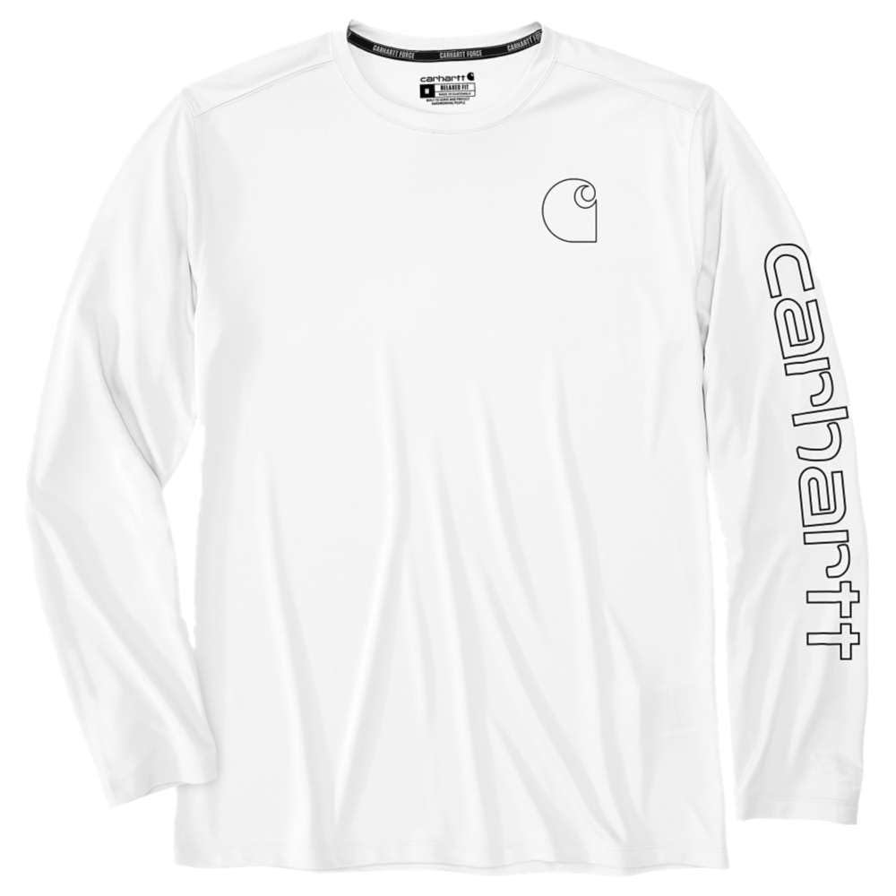 Carhartt Sun Defender Herren-T-Shirt, langärmelig Weiss L, Weiss L