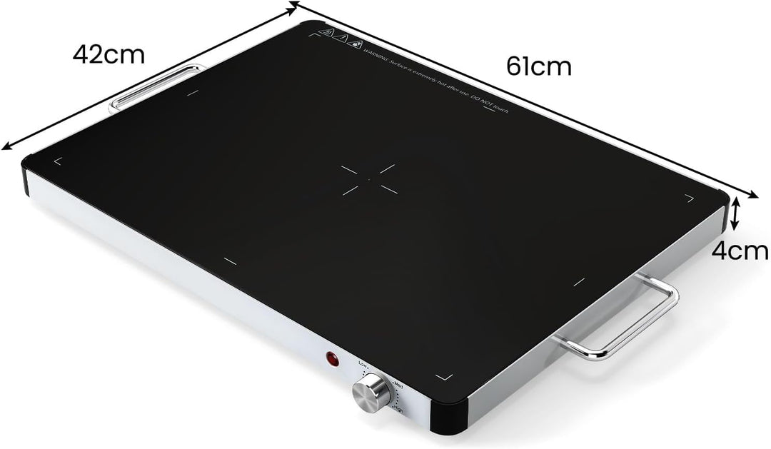 GOPLUS Elektrische Warmhalteplatte, Wärmeplatte mit 30℃-120℃ einstellbare Temperatur, Speisewärmer m