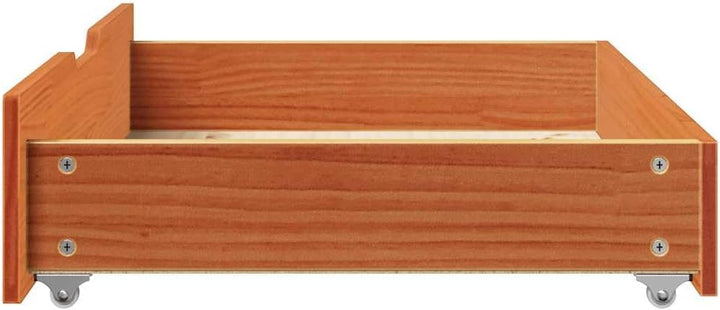 vidaXL Bettschubladen 2 STK., Bettkasten Holz Aufbewahrung mit Rollen, Bett Schublade Bettauszug, Be