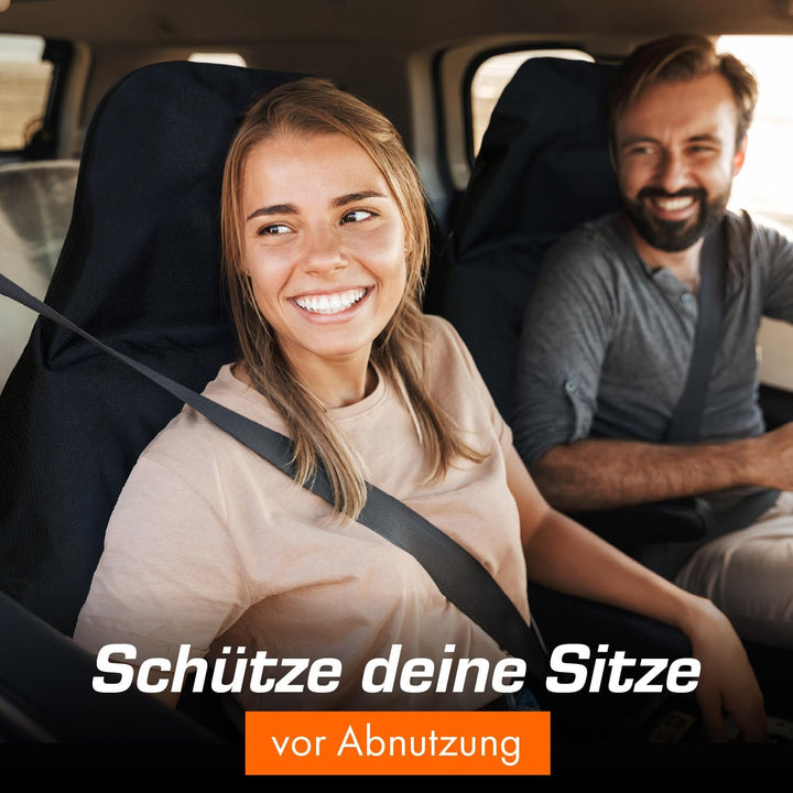 Upgrade4cars 2 x wasserdichter Autositzschoner für Vordersitze aus Oxford | Fahrersitz Schonbezug fü
