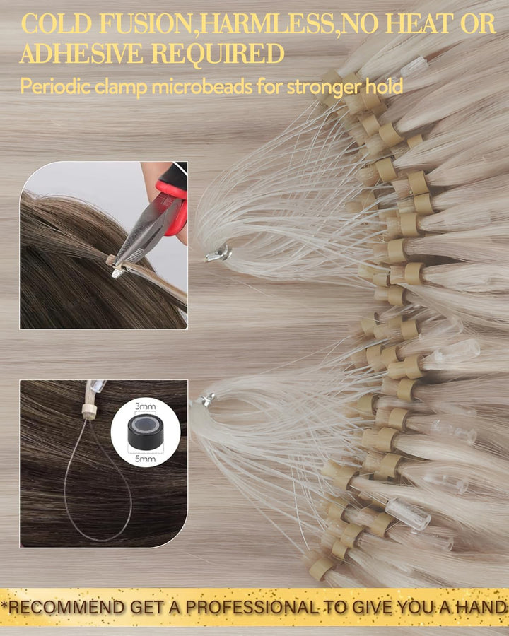 Hetto Microring Extensions Echthaar Blond Microring Echthaar Extensions Remy Echthaar Micro Ring Ext