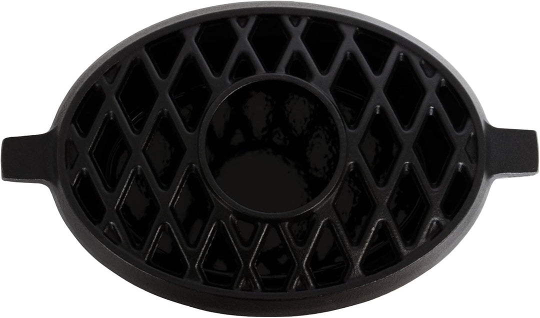BBQ-Toro Gusseisen Luftbefeuchter emailliert | Schwarz, 2,7 Liter | Gusseisen-Luftbefeuchter, Wasser