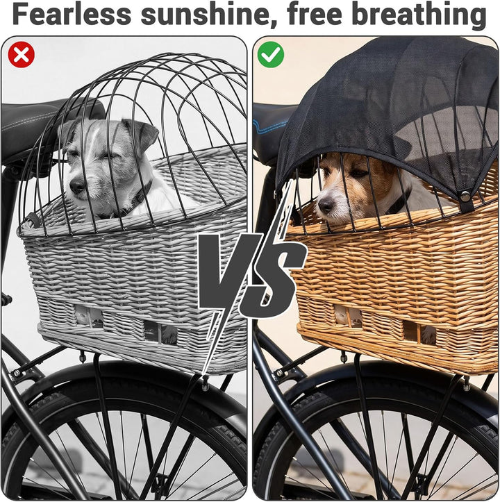 Sonnensegel für Hundefahrradkorb &amp; Einkaufskorb, Verstellbares Schutznetz für Hunde, Sonnenschutz fü