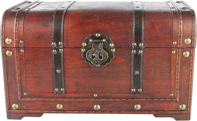 MYBOXES Schatzkiste Piratentruhe Geschenkskiste Grösse 45x27,5x30,5cm