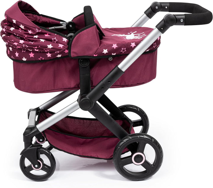 Bayer Design 17023AA Puppenwagen Xeo mit Tasche, höhenverstellbarer Griff, Schwenkschieber, wandelba