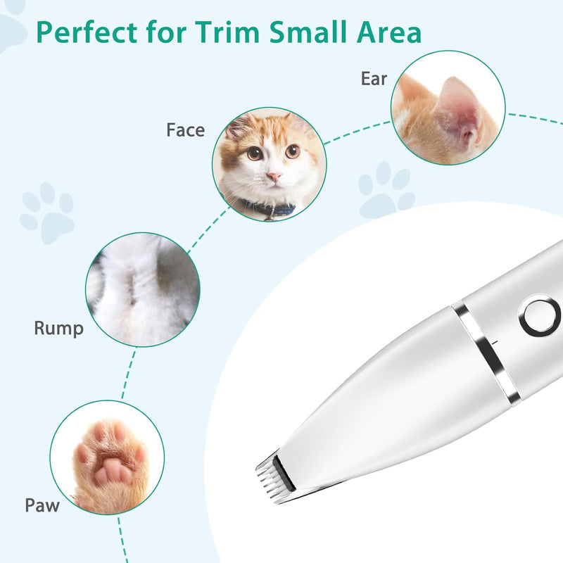 ORIA 2 in 1 Haustiertrimmer, Hundeschermaschine USB Wiederaufladbar, IPX7 Wasserdicht Tierhaarschnei