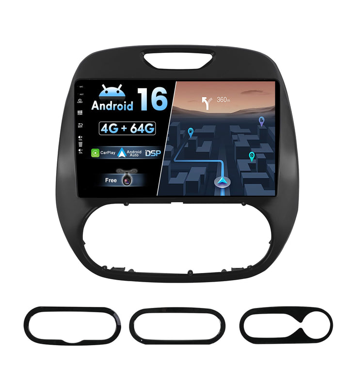 4G+64G Android 15 IPS Autoradio Passt für Renault Kaptur Captur (2014-2019) - Eingebautes CarPlay An