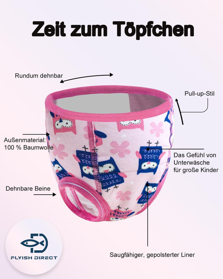 Töpfchen Trainingshose, 6er Kinder Töpfchentraining Unterwäsche für Jungen und Mädchen, Kinder Töpfc