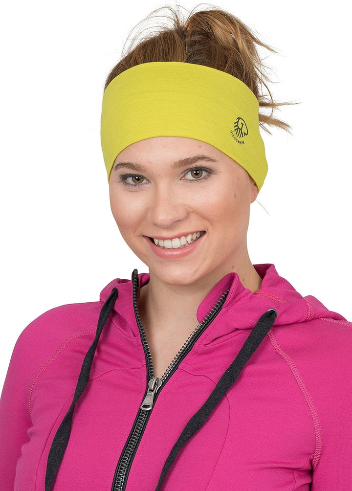 Giesswein - Brentenjoch Unisex Stirnband aus doppellagigem Merinojersey für Damen & Herren, Atmungsa