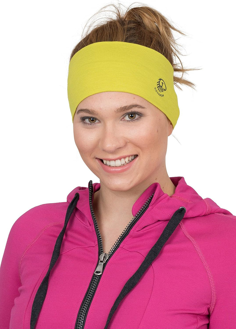 Giesswein - Brentenjoch Unisex Stirnband aus doppellagigem Merinojersey für Damen & Herren, Atmungsa