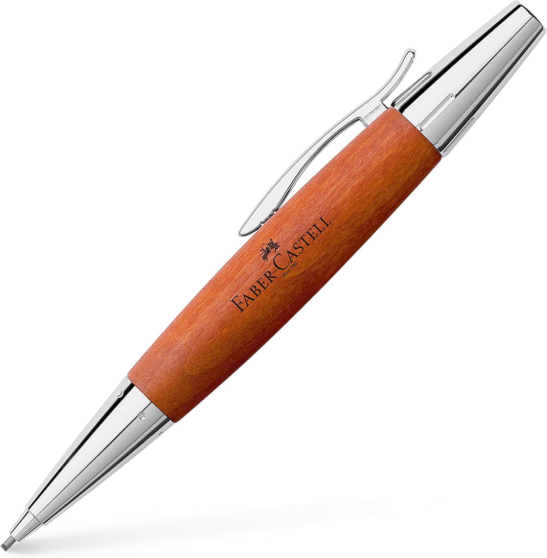 Faber-Castell 138382 - Drehbleistift e-motion Birnbaum / Metall, Mine: 1,4 mm, inklusive Geschenkver