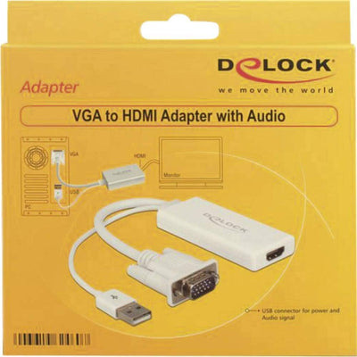 Delock VGA zu HDMI Adapter mit Audio