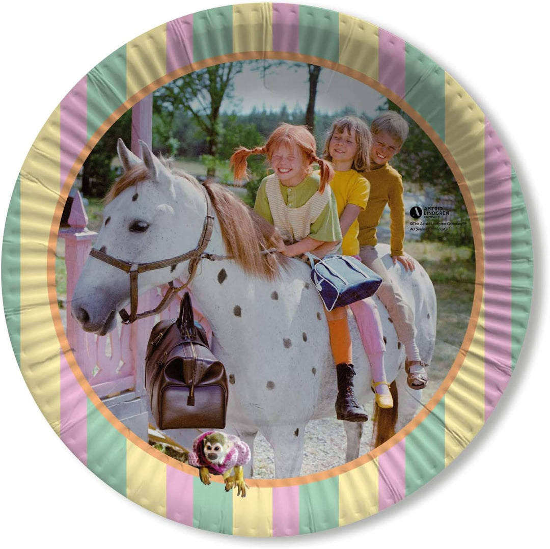 Pippi Langstrumpf Partyset für 8 Kinder - Kindergeburtstag Dekoration