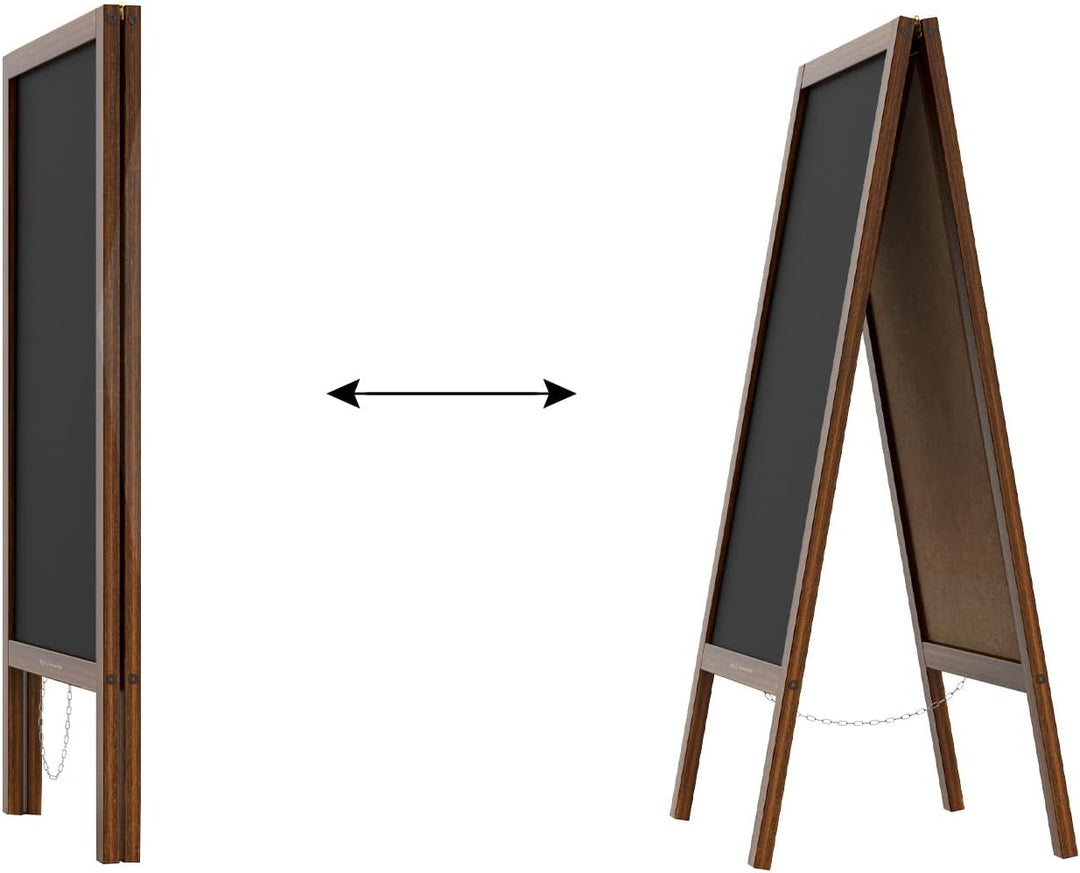 ALLboards Kundenstopper mit lackiertem Holzrahmen 100x60cm, Werbetafel, Gehwegaufsteller, Aufsteller