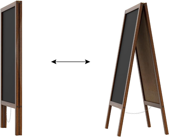 ALLboards Kundenstopper mit lackiertem Holzrahmen 100x60cm, Werbetafel, Gehwegaufsteller, Aufsteller